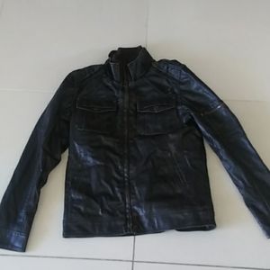 Buckle Black Leather Jacket